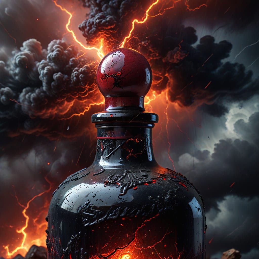 Ancient Bottle Confining a Malevolent Storm Entity in Oil Pa...