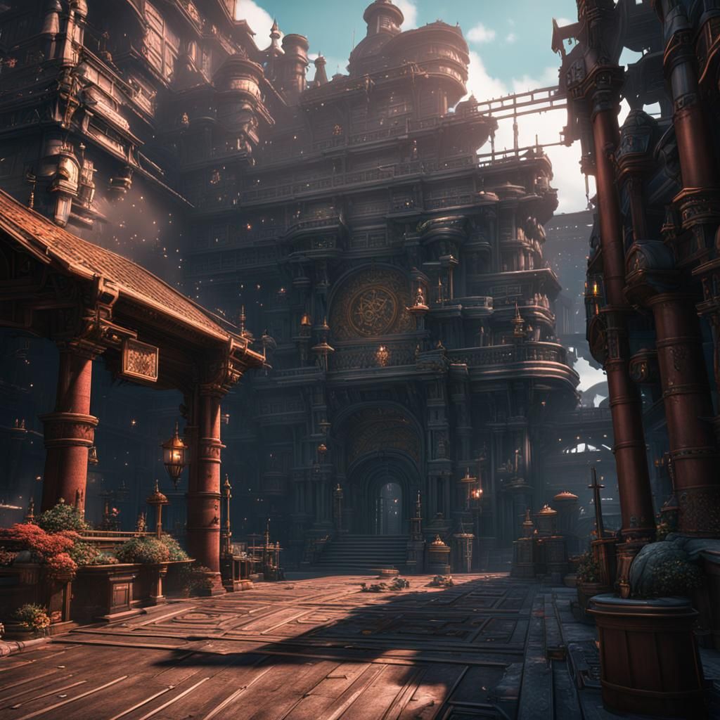 Final Fantasy VII Matte Painting in Unreal Engine 5