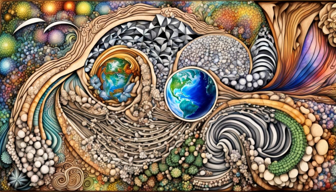 Quantum Zentangle: Flora's Harmonized Whispering Wood