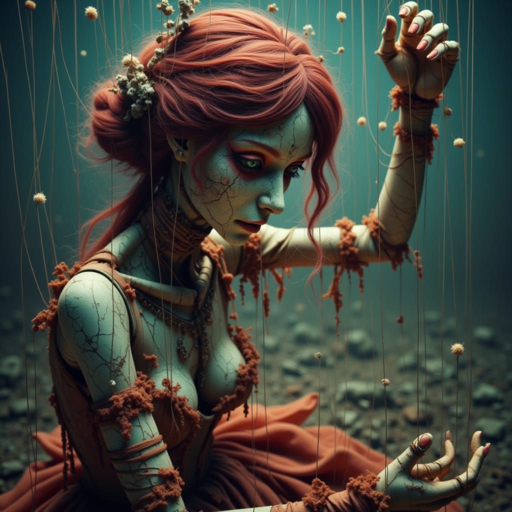 Gypsy Fortune Teller Dancing Drunk in Cinematic Lighting