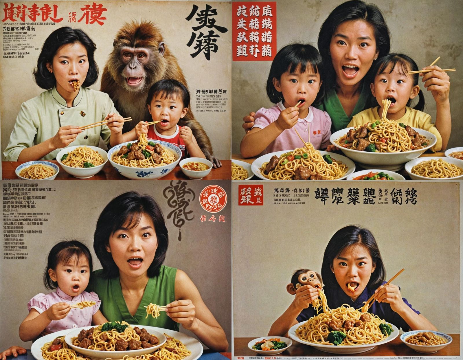 Vintage Hong Kong Food Advert: Woman and Child