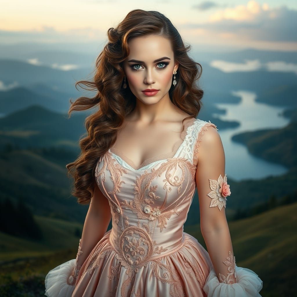 Samantha Lux as Katy Perry in Victorian Gown