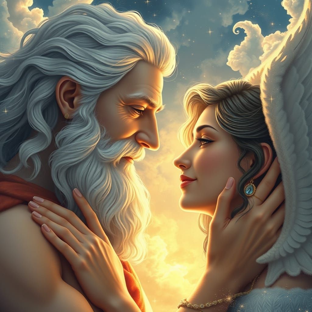 Gentle Godfather Love for Angelic Goddess