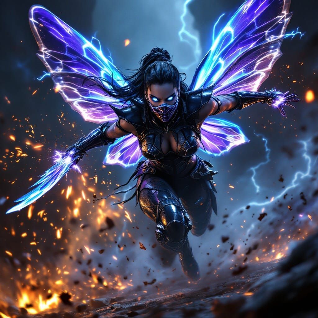 Mortal Kombat Fighter Nyxa Unleashes Deadly Fury in Dark Are...