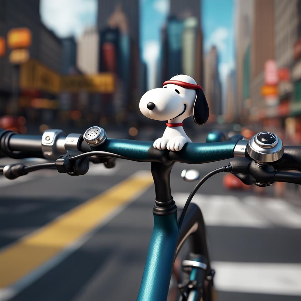 Snoopy Bike Bell in New York City: Detailed Art