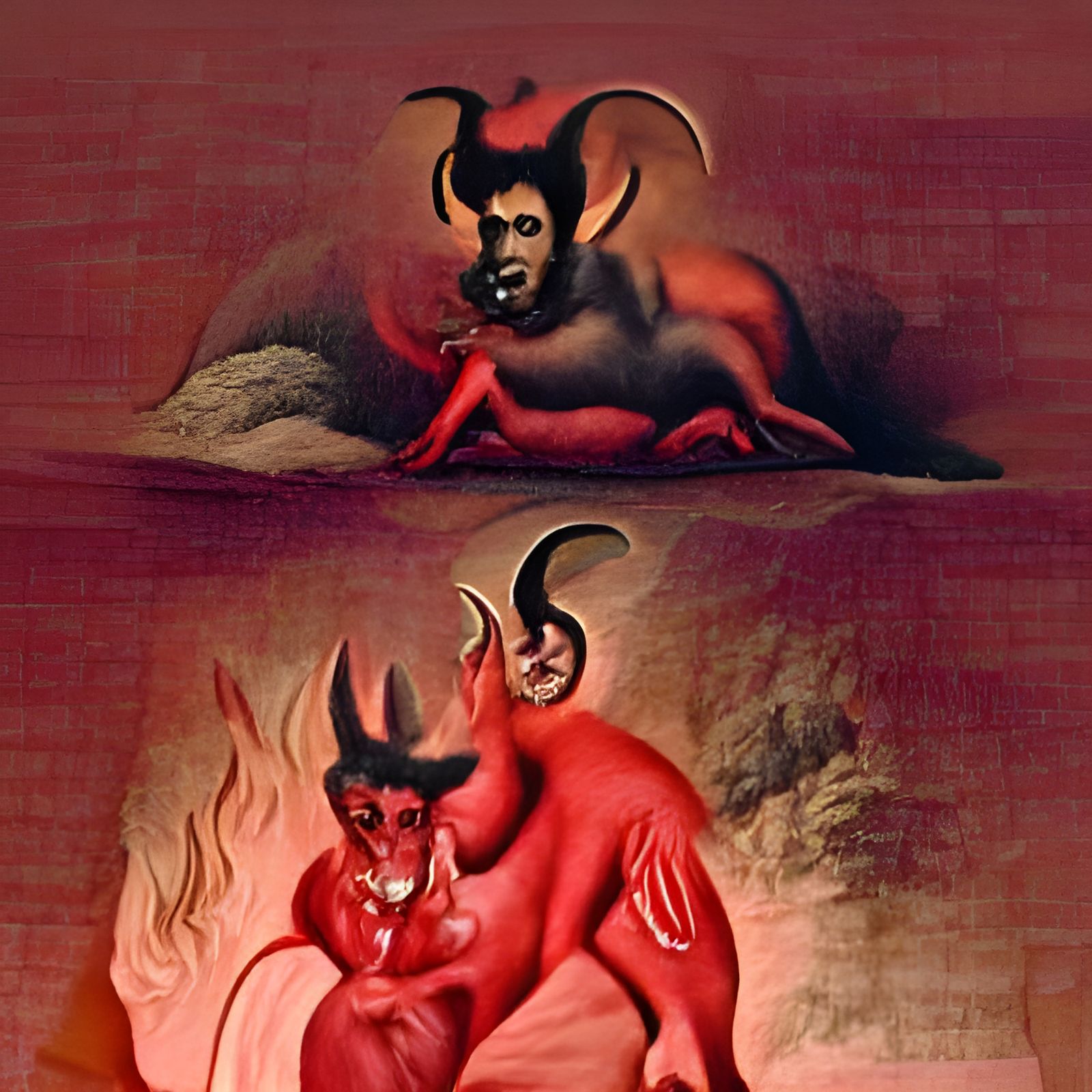 Menacing Devil Emerges from the Shadows