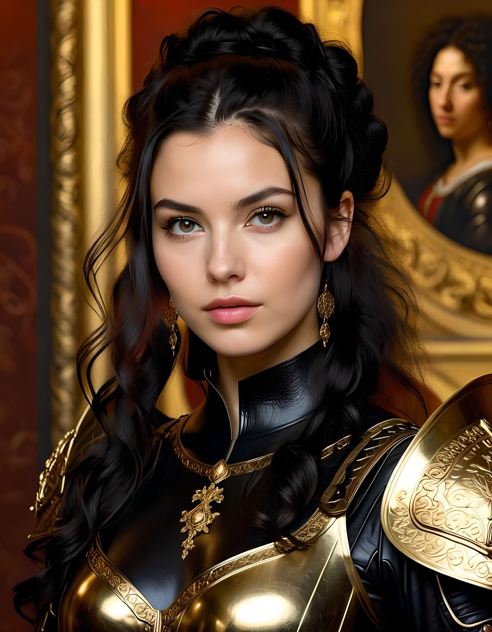 Hyperrealistic Goddess Portrait in Rembrandt Lighting