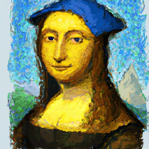 Mona Lisa as a Van Gogh Painting