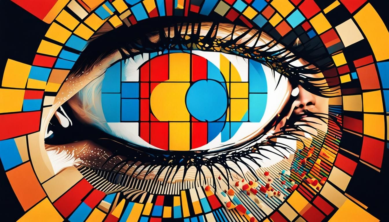 Professional photography, bokeh, natural lighting, canon lens, shot on DSLR Screen print, pop art, splash screen art, tr...