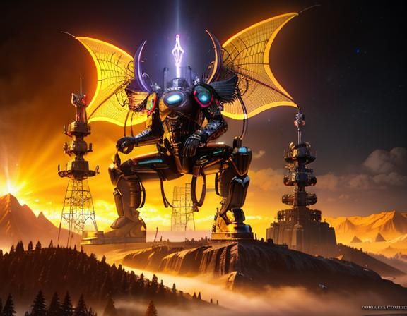 Surreal Radio Network in Gothic Comic Art Style