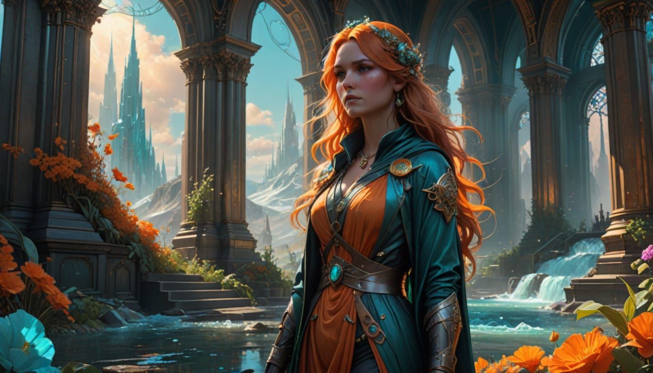 Hyperrealistic Apocalyptic Wonderland in Romantic Watercolor...