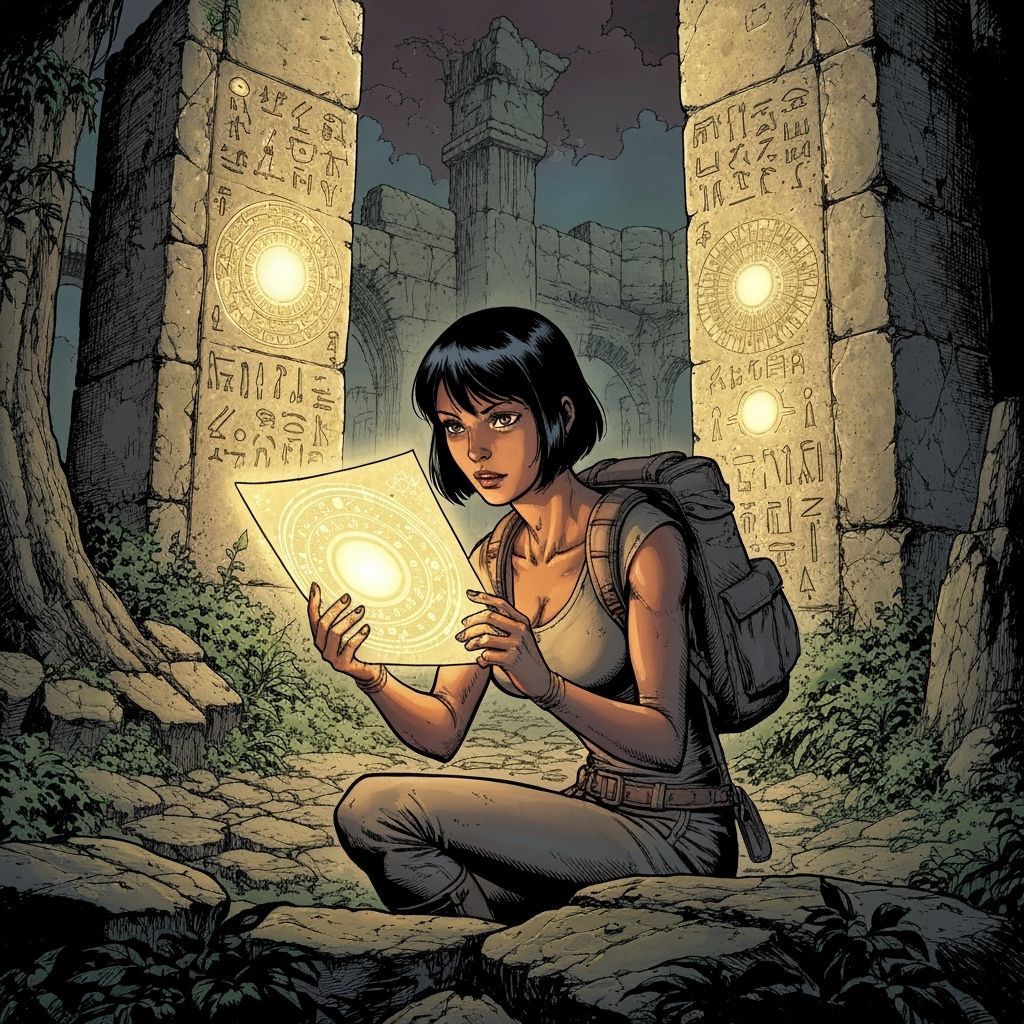 Explorer Deciphers Glowing Hieroglyphs in Ancient Ruins