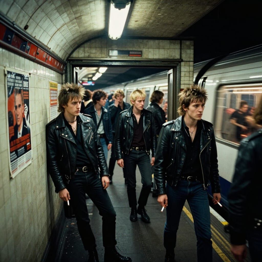 1970s London Punks in the Underground on 8mm Film