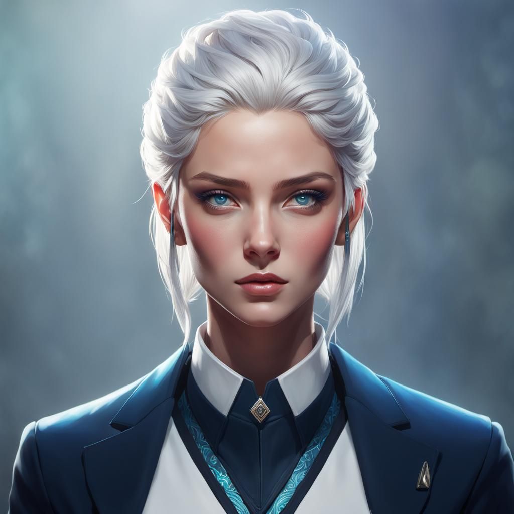 Nordic Leader Portrait in Anime Style