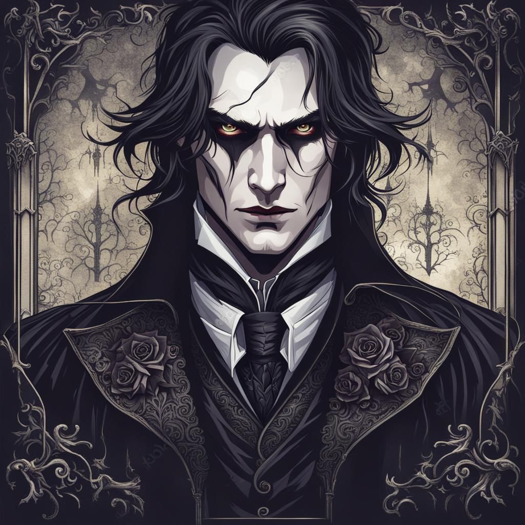 Dark Vampire in Gothic Novel Style