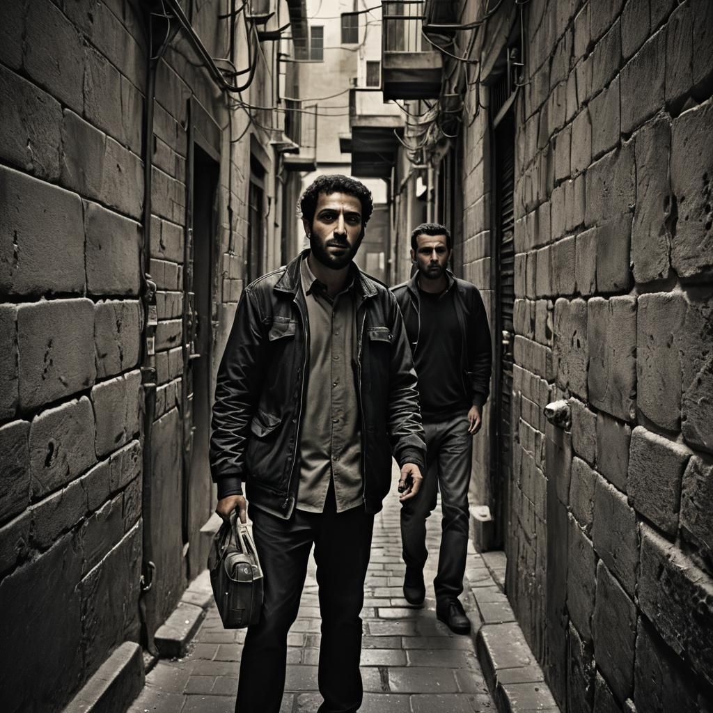 Intense Portrait of Yosef Hadad in Alleyway Confrontation