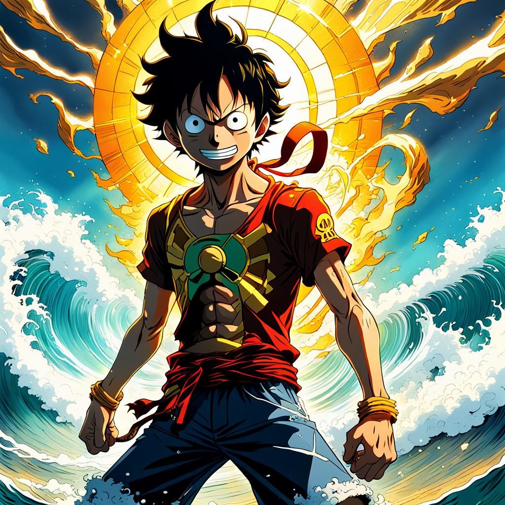 Heroic Luffy in One Piece: Anime Concept Art