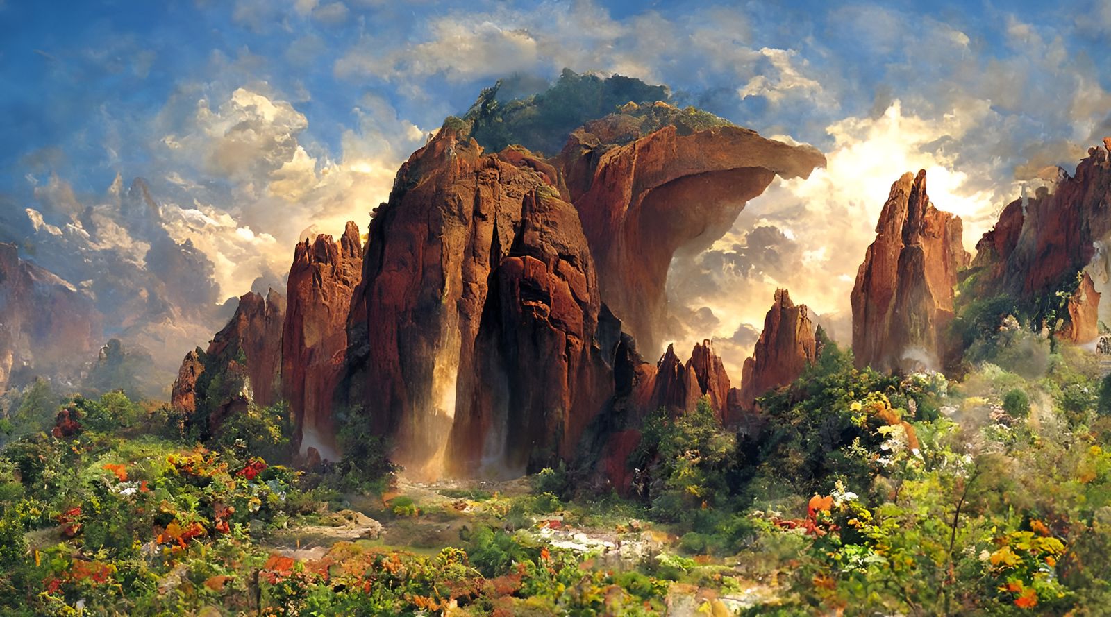 Garden of the Gods in Bierstadt Style