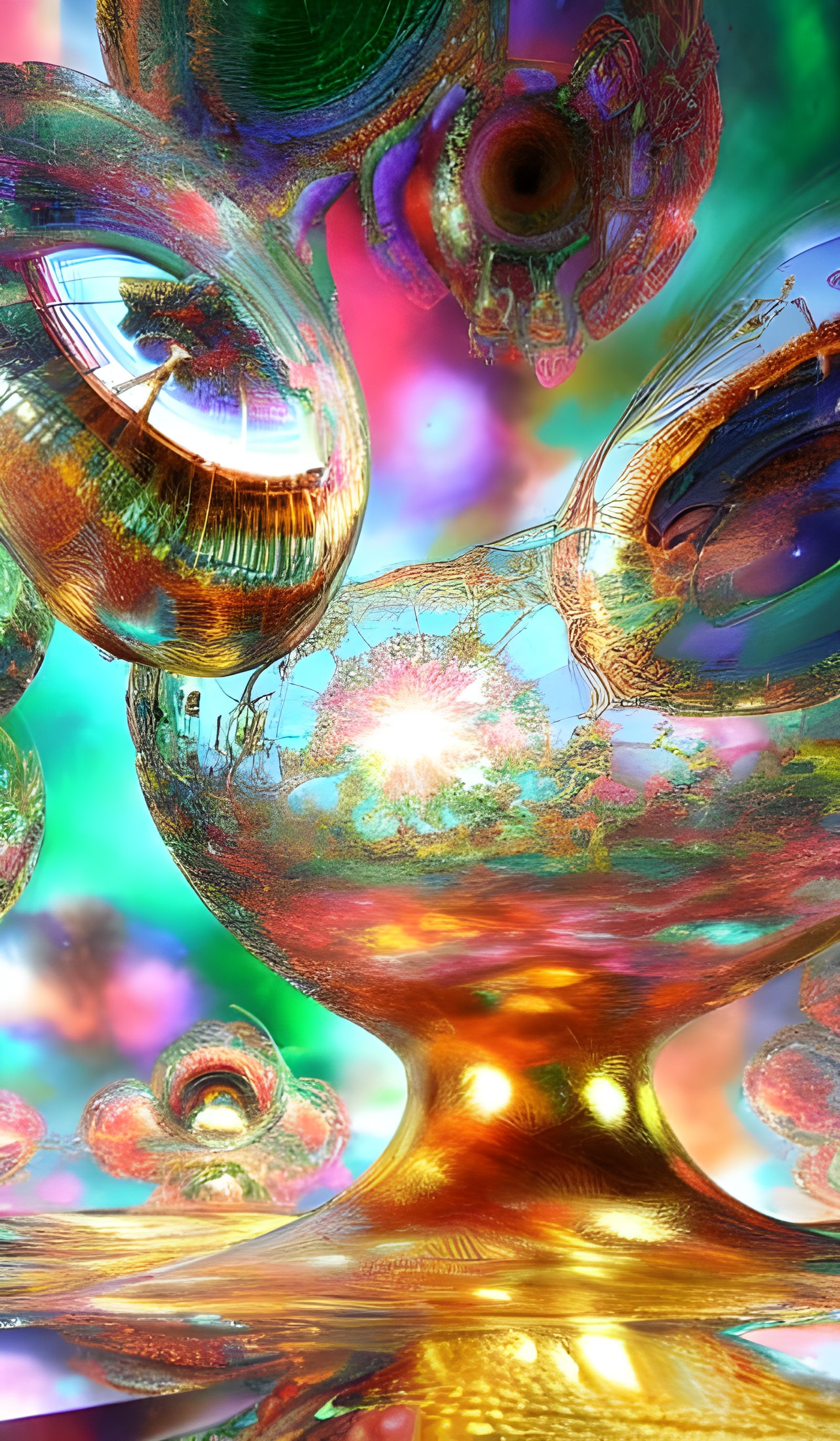 Geometric Abstract: Polychromatic Celestial Particle System