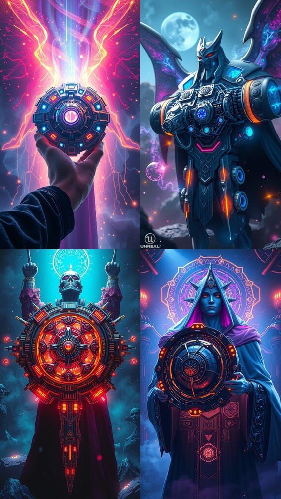 Cyberpunk Masterpiece of Omnipotent Device in Deep Fantasy W...