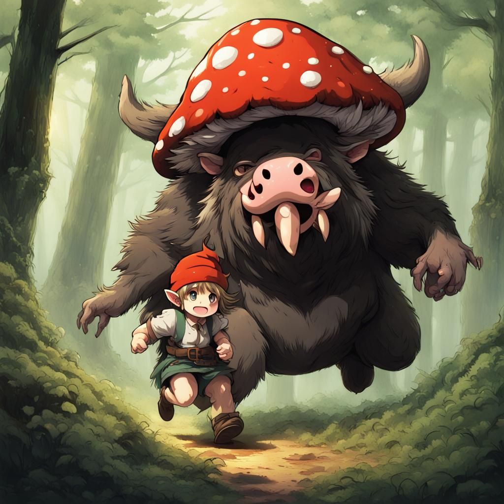 Dwarf's Escape: Anime-Style Forest Chase