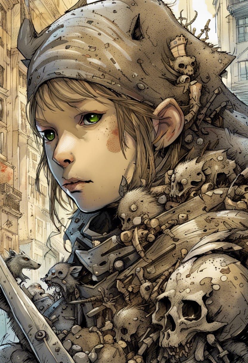 Dark Fantasy Rat Knight in Grim Lighting