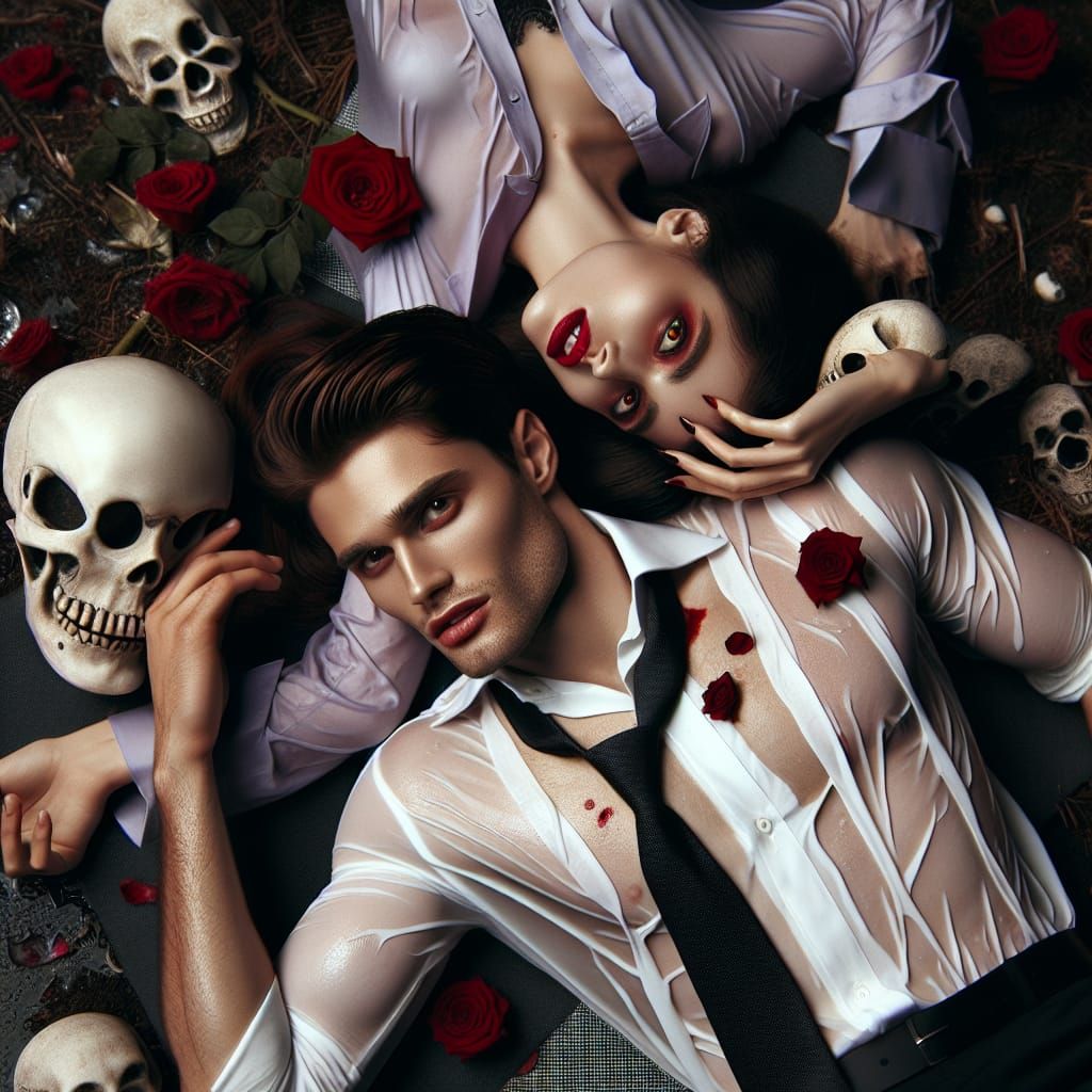 Gothic Vampire Seduction: A Dangerous Embrace