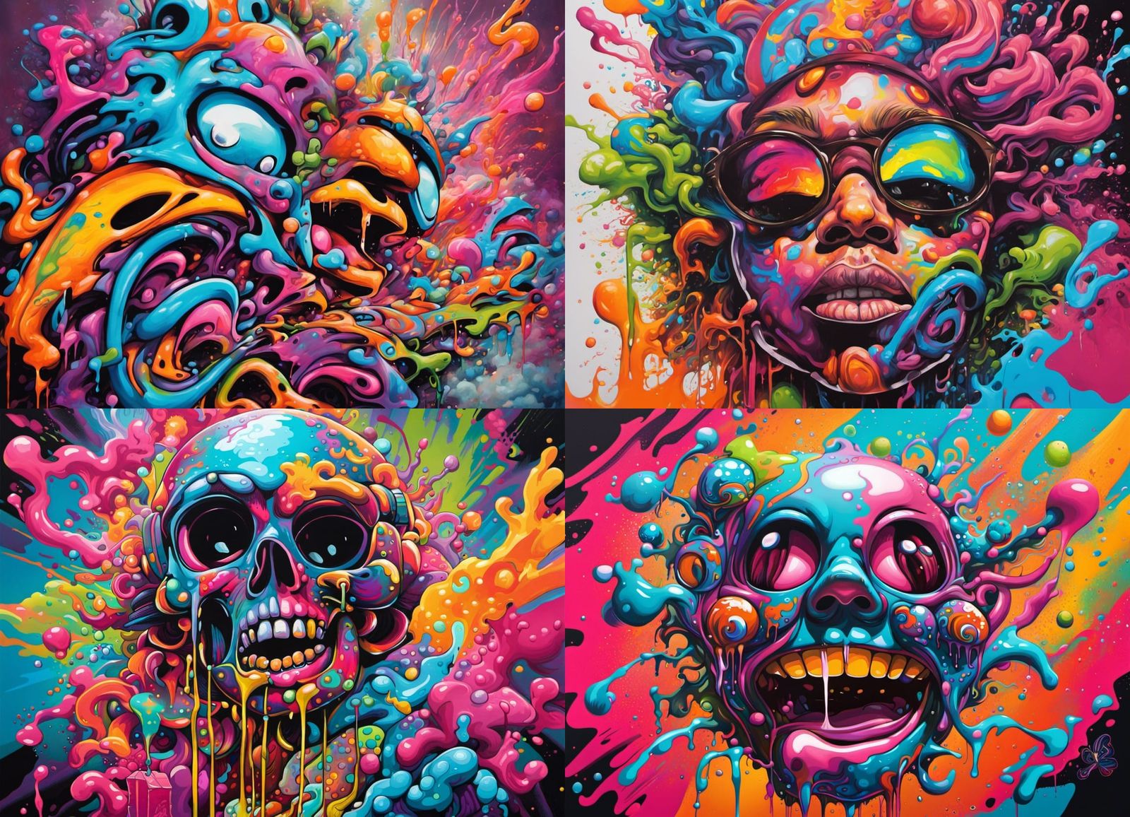 Psychedelic Graffiti Art in Polychromatic Colors