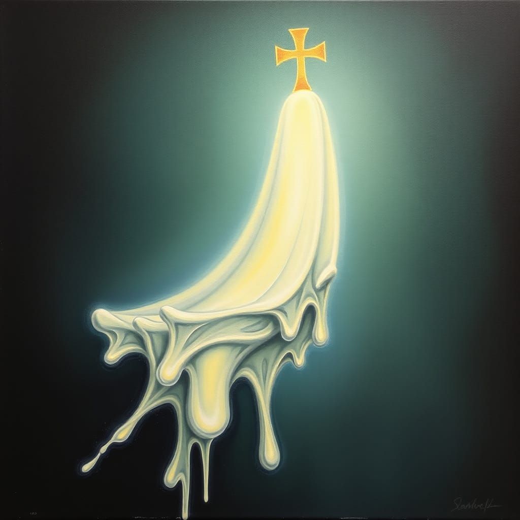 Surrealist Melting Clock Inspired by Salvador Dali