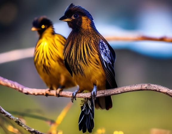 Golden Armored Roosters Fight in a Dramatic Arena