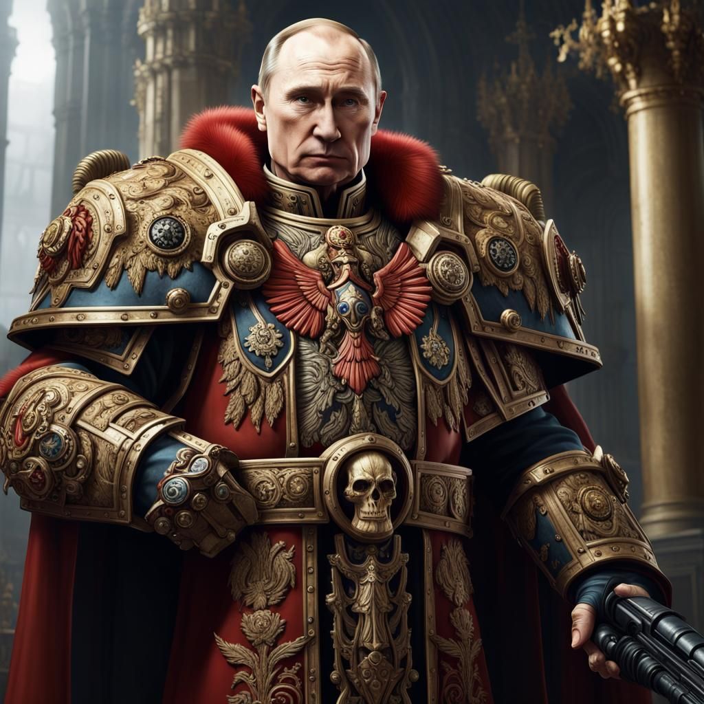 God Emperor Putin: Warhammer 40K Art