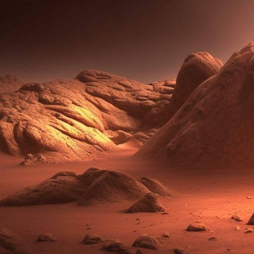 Lovers Kiss on Terraformed Mars: Fantasy Concept Art