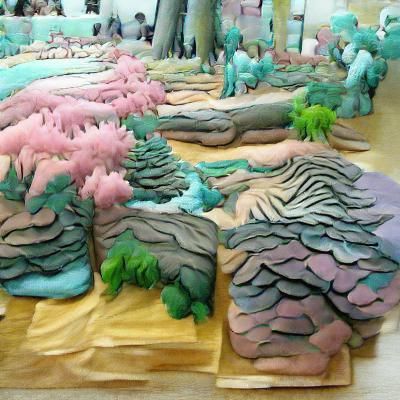 Pastel Clay Forest: A Whimsical Landscape