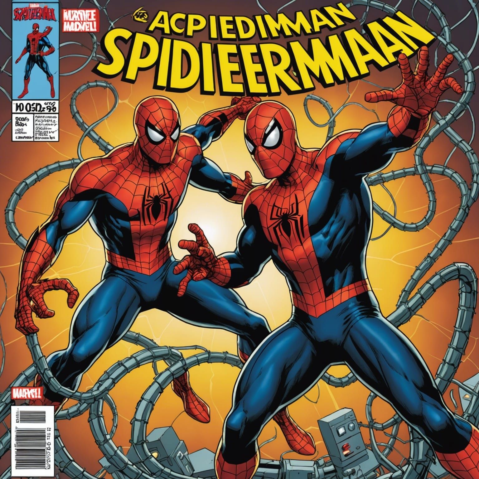 Spiderman vs Doctor Octopus Comic Book Cover
