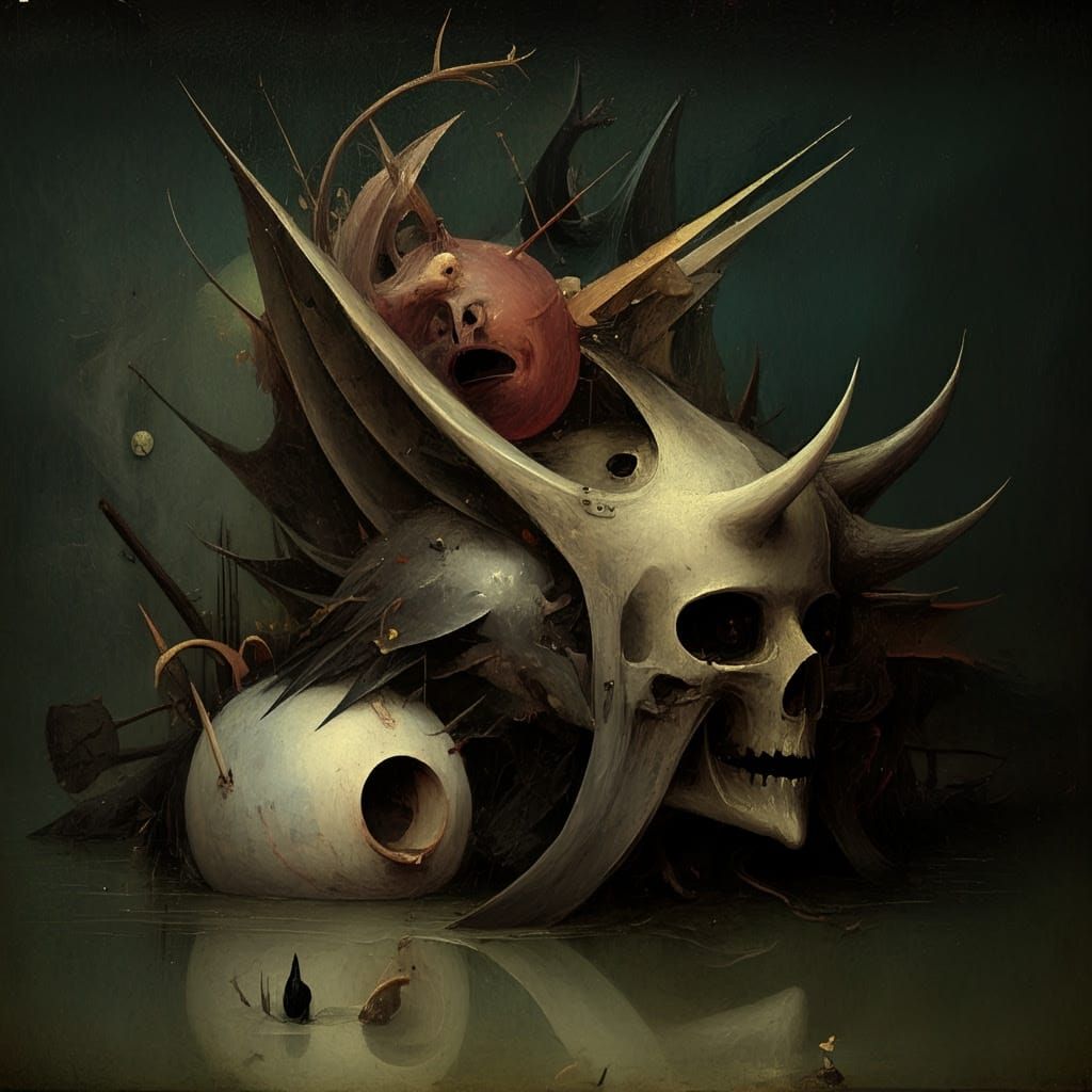 Grimdark Landscape in the Style of Hieronymus Bosch