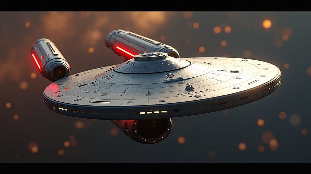 Ultra realistic and ultra detailed picture of the star trek ...