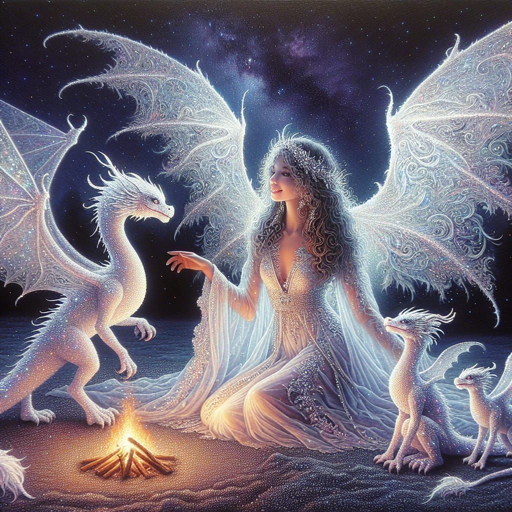 Ethereal Fairy Goddess in Whimsical Celestial Realm