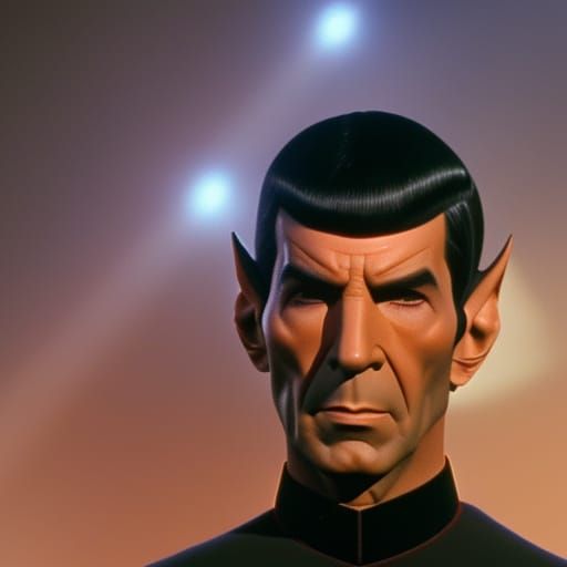 Mr. Spock Silhouette with 3D Effect