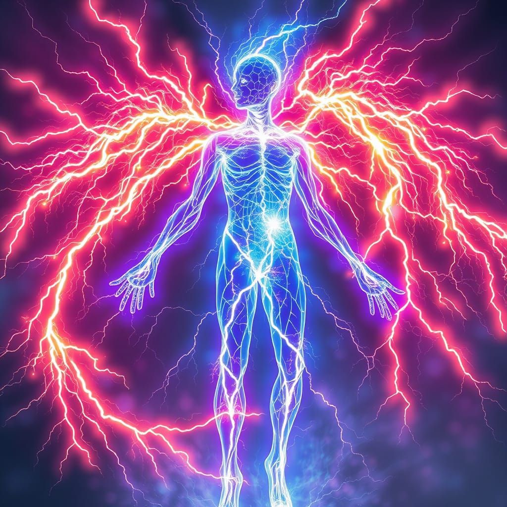 Electric Person: A Figure Forged from Lightning