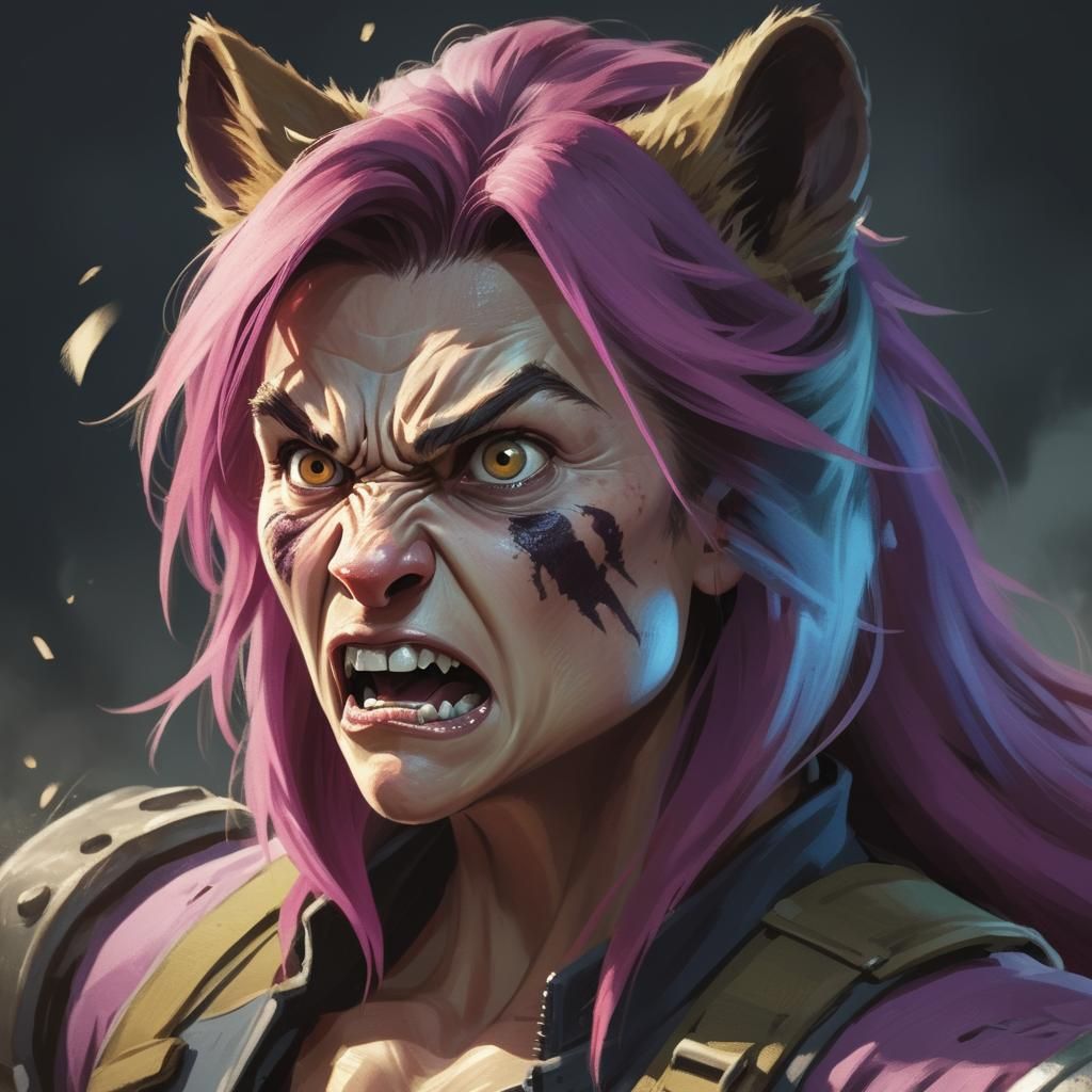 Furious Woman-Beast Hybrid Unleashes Rage