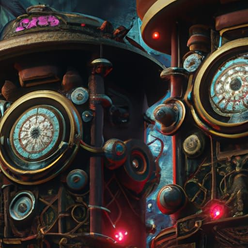 Fantastical Clocks in Detailed Matte Painting