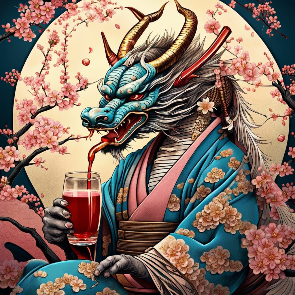 Japanese Dragon Party at Twilight