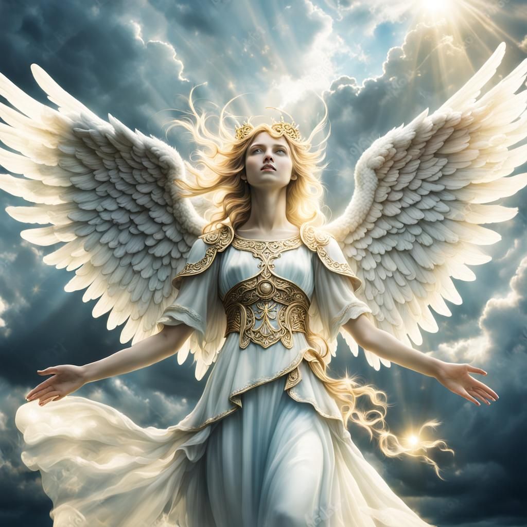 Final Fantasy Angel Over Stormy Skies