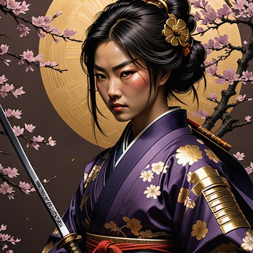 Samurai Goddess in Imperial Regalia