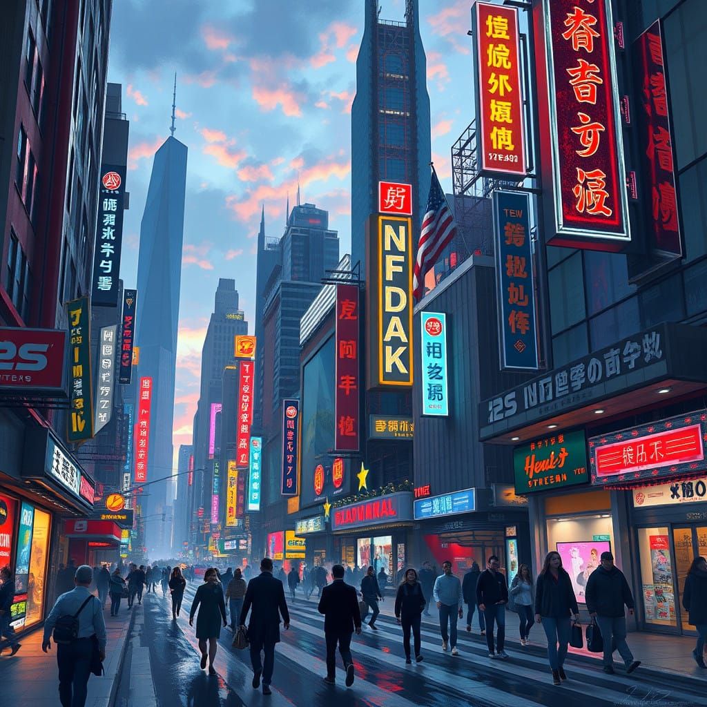 Futuristic Cityscape in Neon Luxury