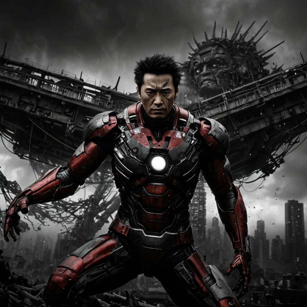 Hyperrealistic Cinematic Scene Inspired by Tetsuo