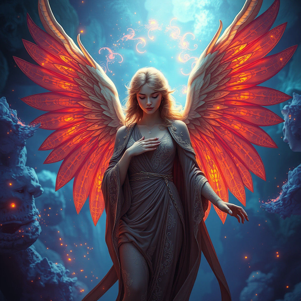 Ethereal Goddess Angel in Digital Concept Art