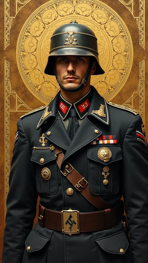 WW2 Soldier as Byzantine Art Icon