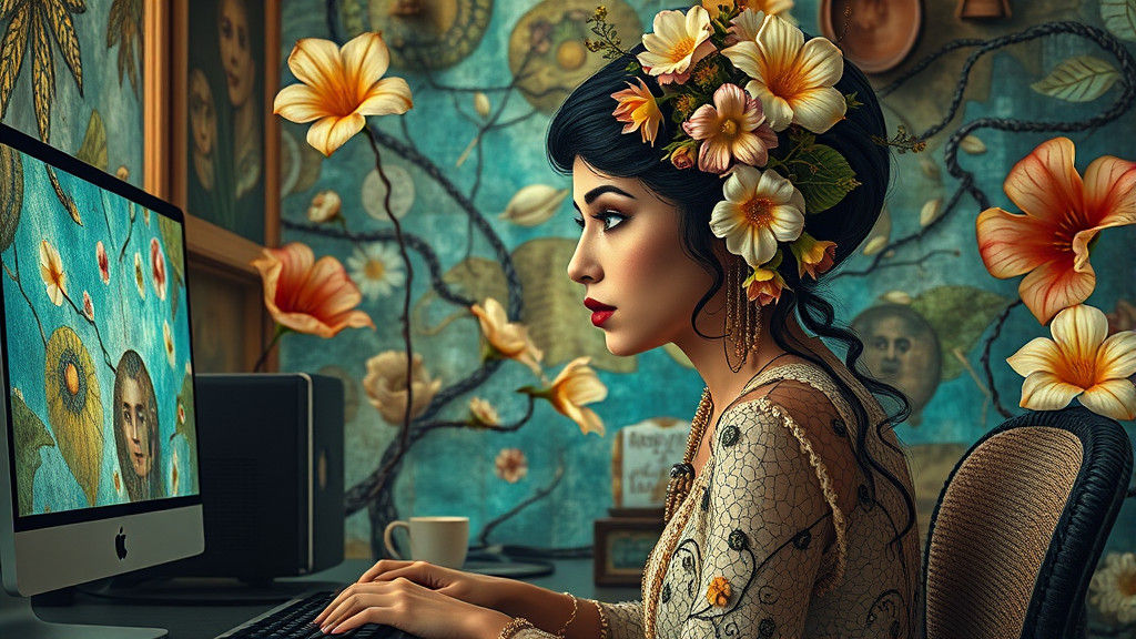 Woman's Imagination Bursts Forth in Crackle Paint Style