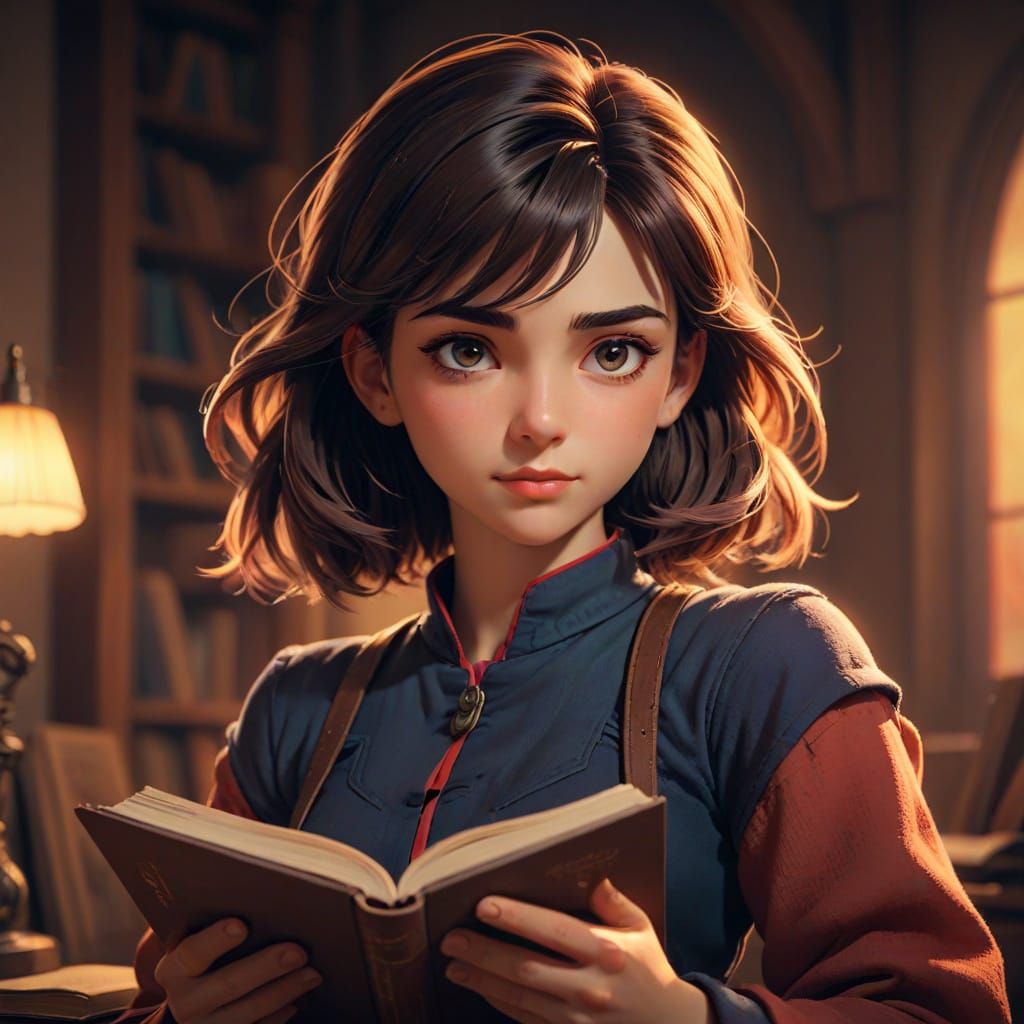 Anime Portrait: Ivan Closes Book, Teresa Raises Brow